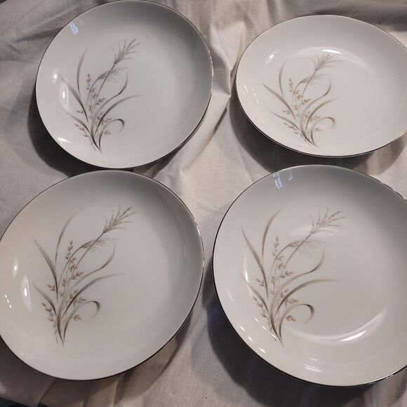 CastleCourt Fine China "Wheat Spray" Set of 4 Soup Salad Cereal Bowls Japan - Picture 1 of 8